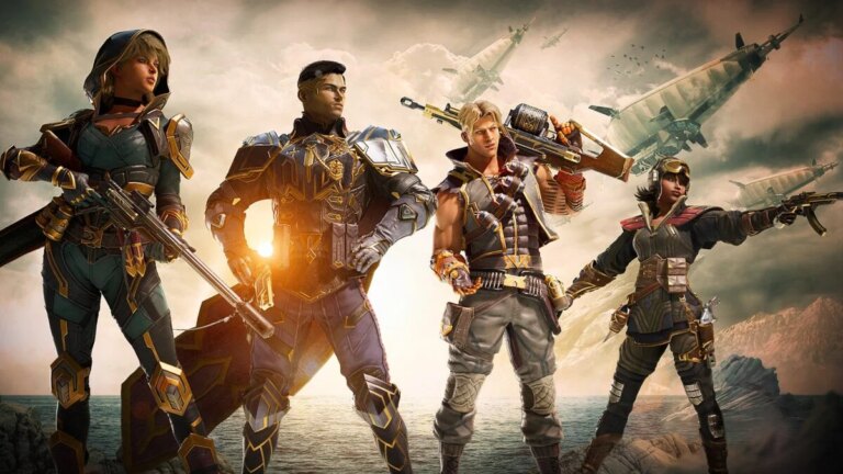 Wardens stand on a ridge.