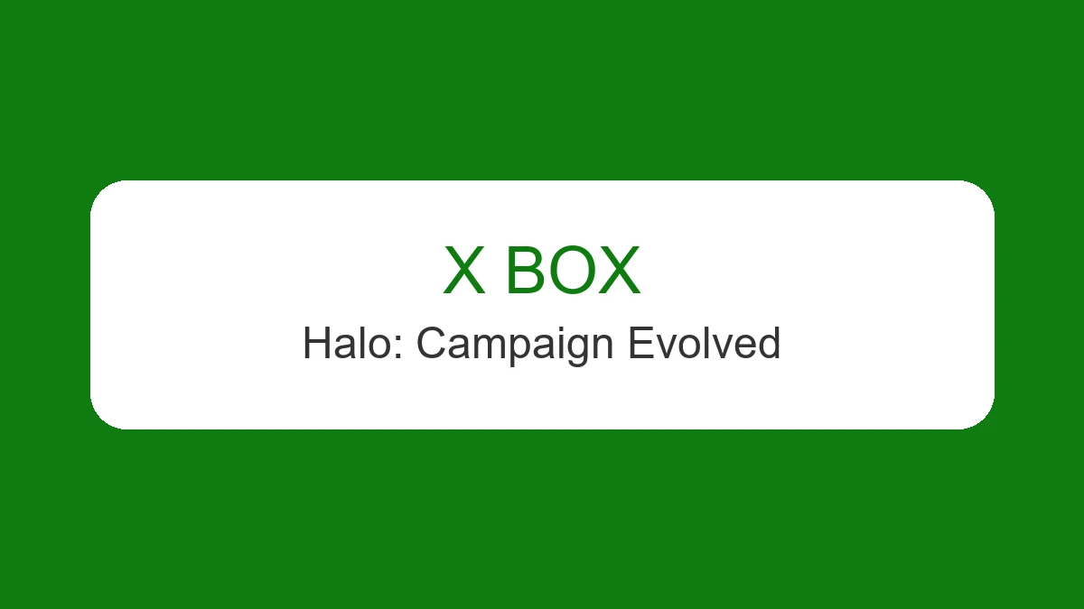 Badge X Box - Halo Campaign Evolved