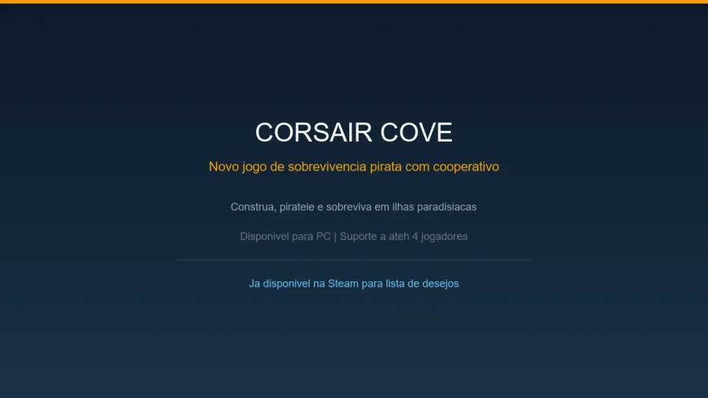 Corsair cove: novo jogo de sobrevivencia pirata com cooperativo ja esta na steam