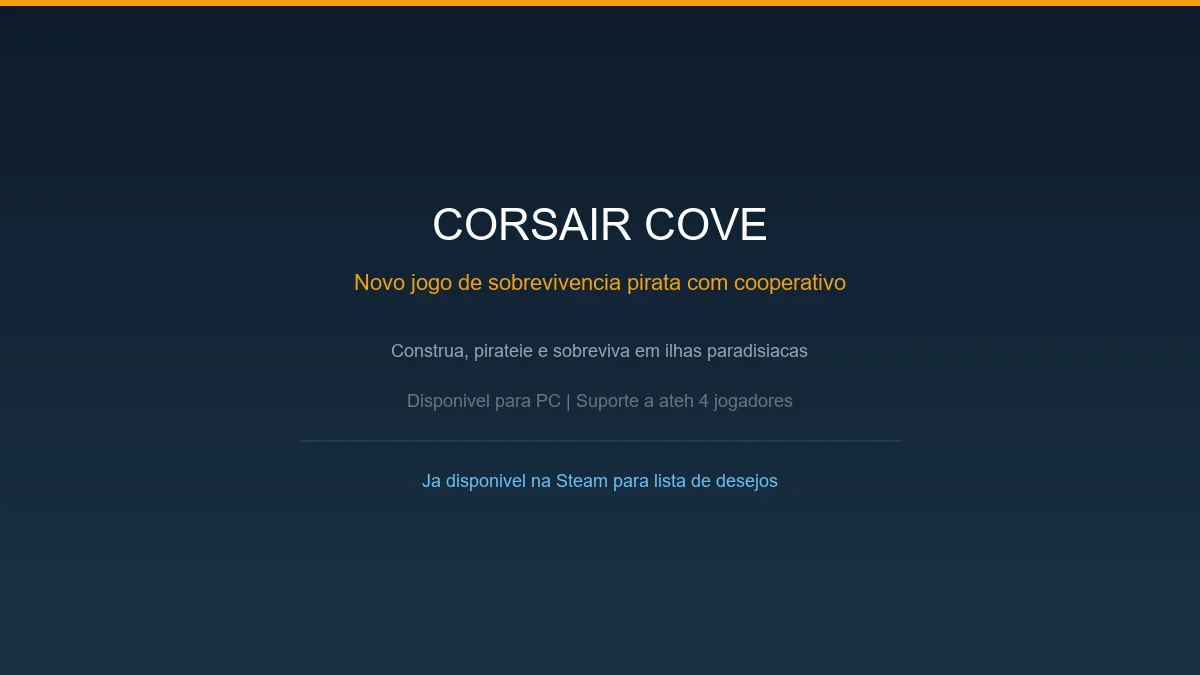 Corsair cove: novo jogo de sobrevivencia pirata com cooperativo ja esta na steam