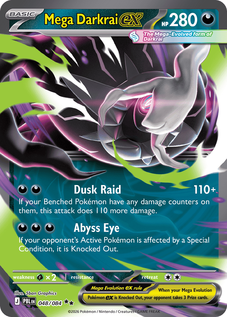 Pokemon tcg mega evolution pitch black lancado com mega darkrai ex