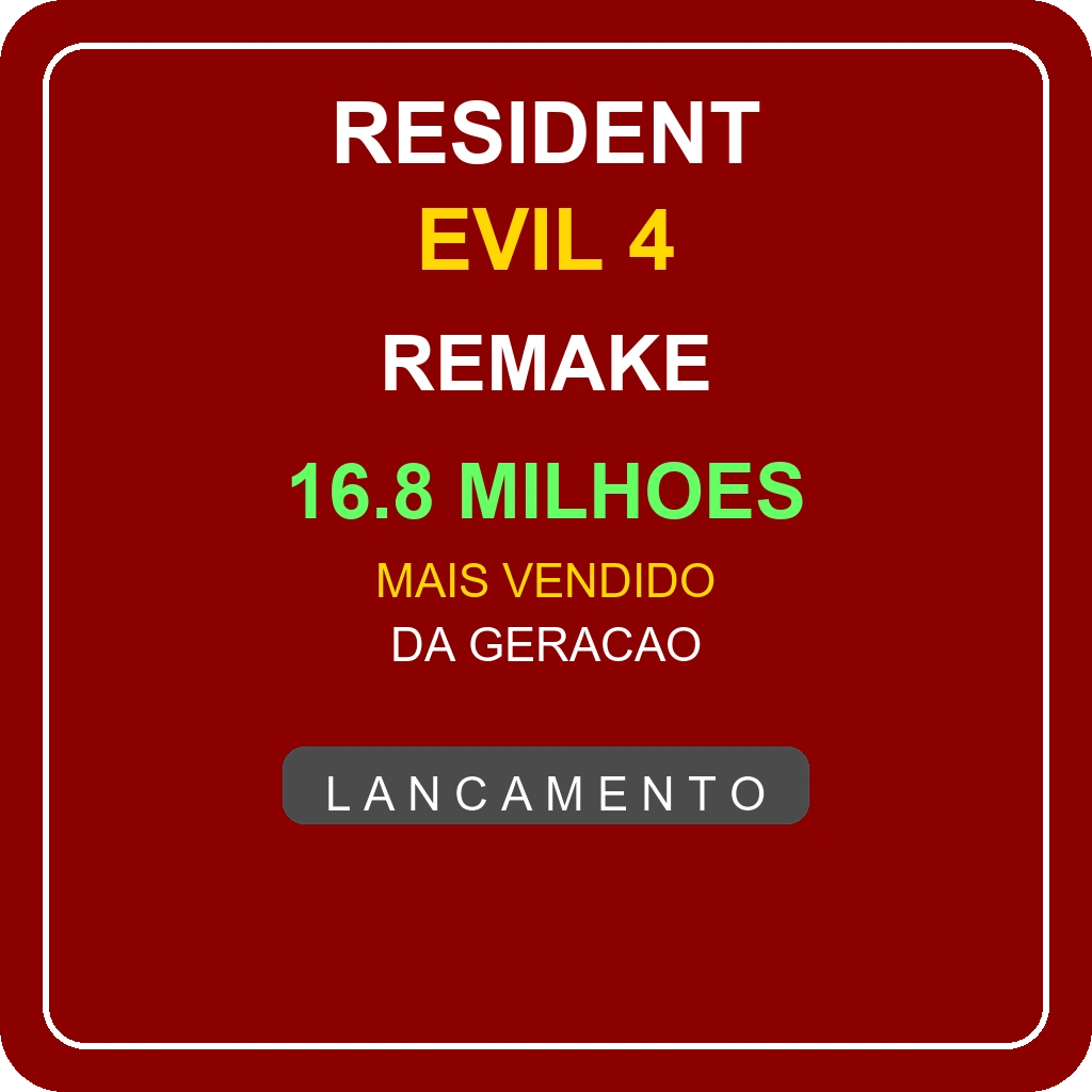 Resident Evil 4 Remake 16.8 Milhoes Mais Vendido Geracao Badge Lancamento