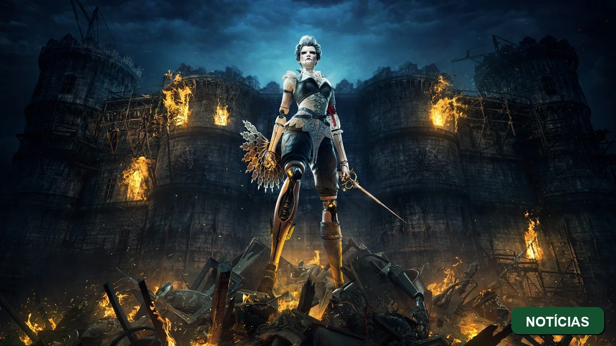 Badge da categoria Noticias com a arte oficial de Steelrising, destaque dos nove jogos gratis do Prime Gaming de agosto de 2026