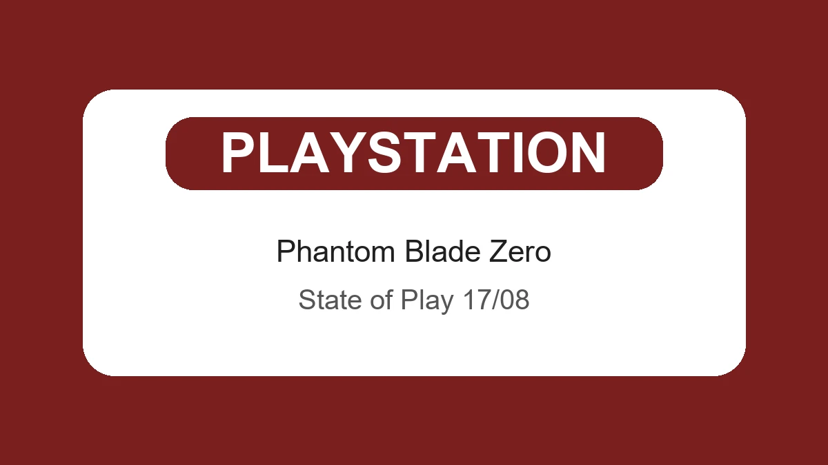 Imagem final com badge da categoria PlayStation sobre o State of Play exclusivo de Phantom Blade Zero em agosto de 2026