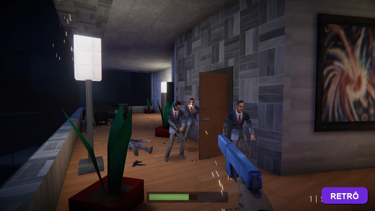 Imagem final com badge da categoria Retrô sobre o lançamento de Agent 64: Spies Never Die para PC via Steam em agosto de 2026