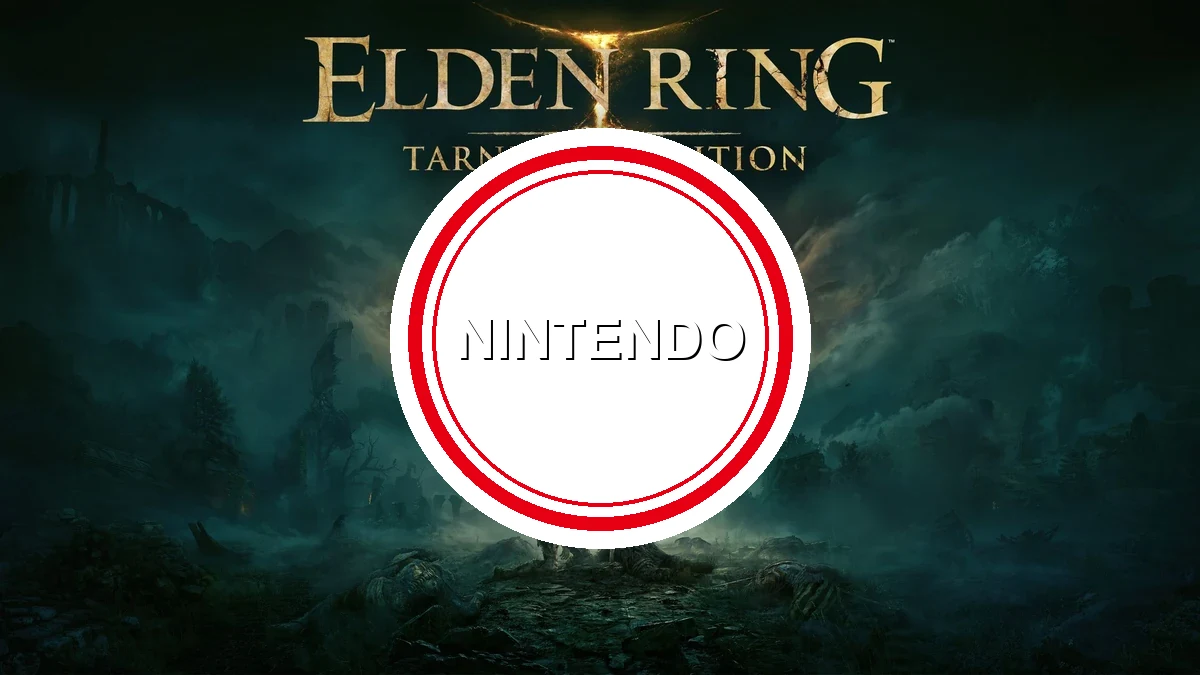 Key art oficial de Elden Ring Tarnished Edition para o Nintendo Switch 2, com o Cavaleiro Maculado e a expansão Shadow of the Erdtree