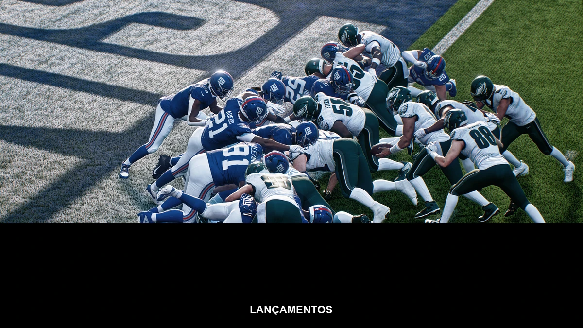 Banner da categoria Lançamentos sobre screenshot de Madden NFL 27
