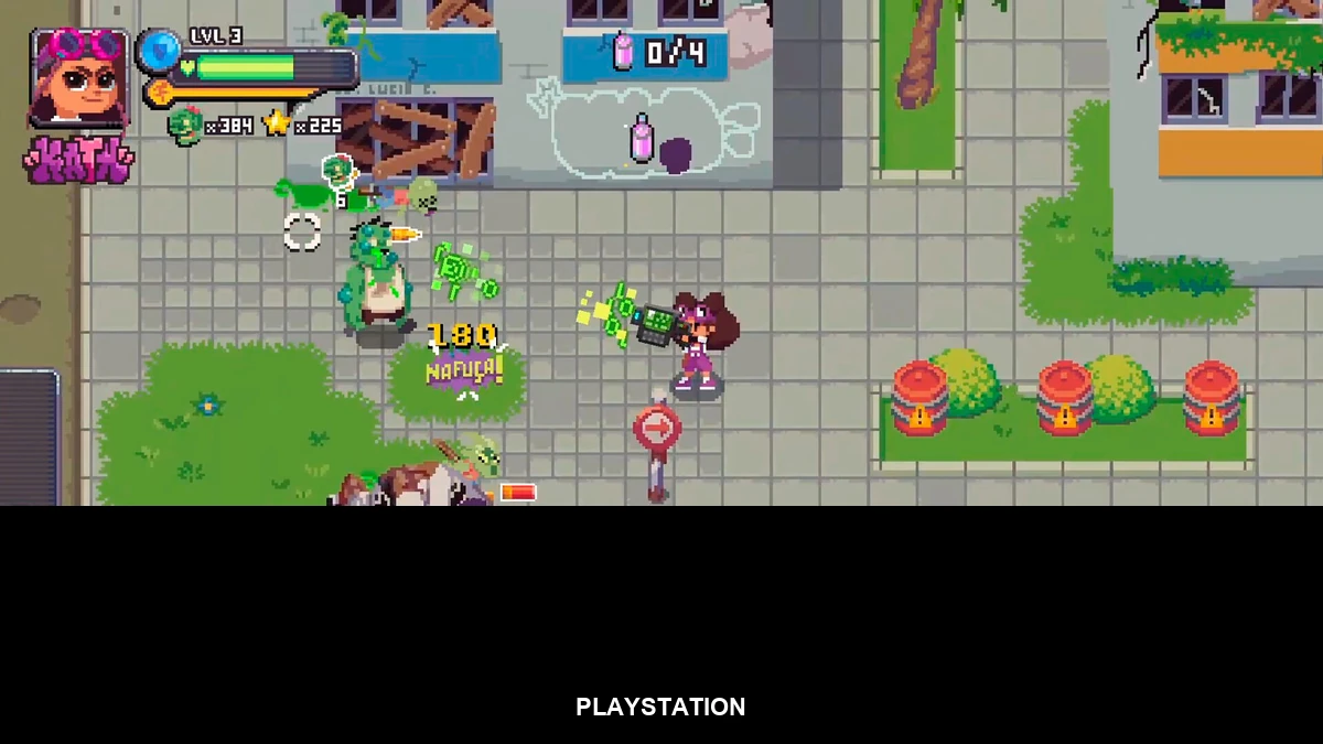 Banner da categoria PlayStation sobre screenshot de Ghetto Zombies: Graffiti Squad