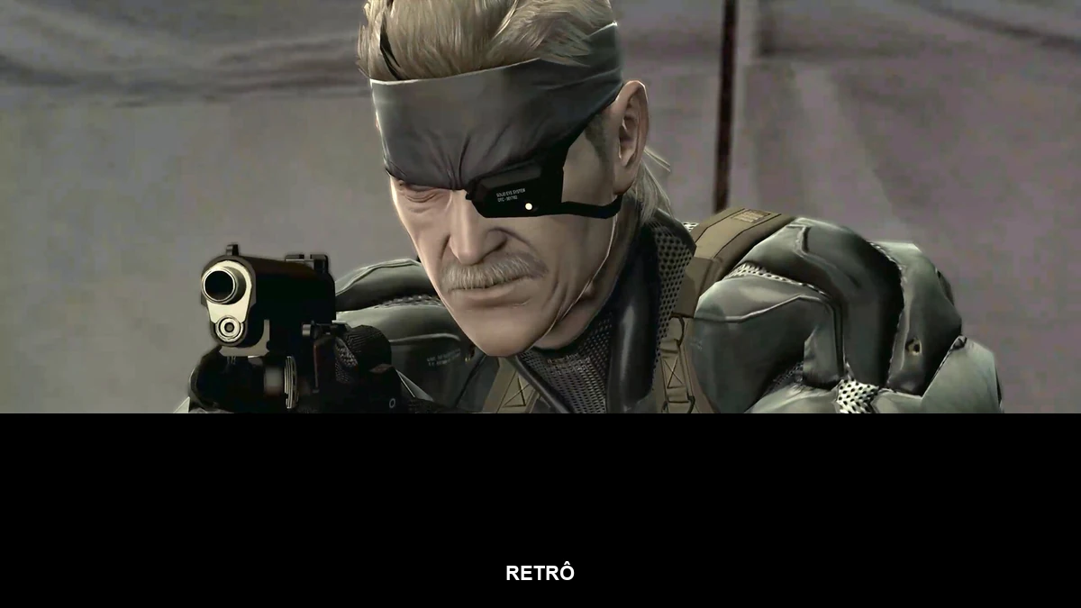 Banner da categoria Retrô sobre screenshot de Metal Gear Solid: Master Collection Vol. 2