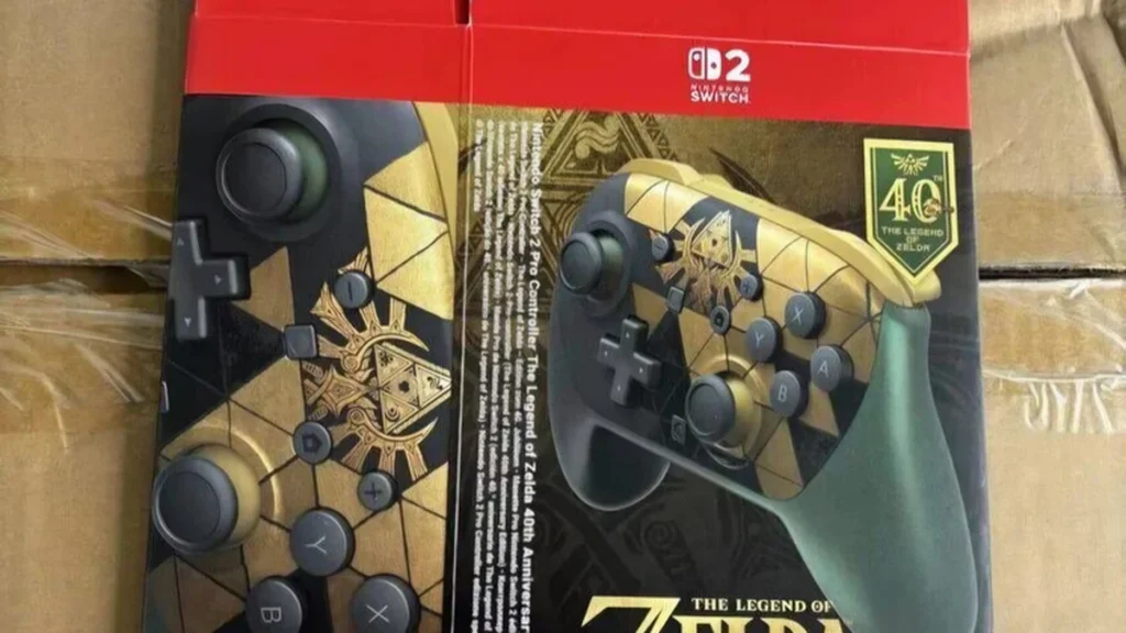 Switch 2 de zelda: imagens do console e do pro controller dos 40 anos da franquia vazam